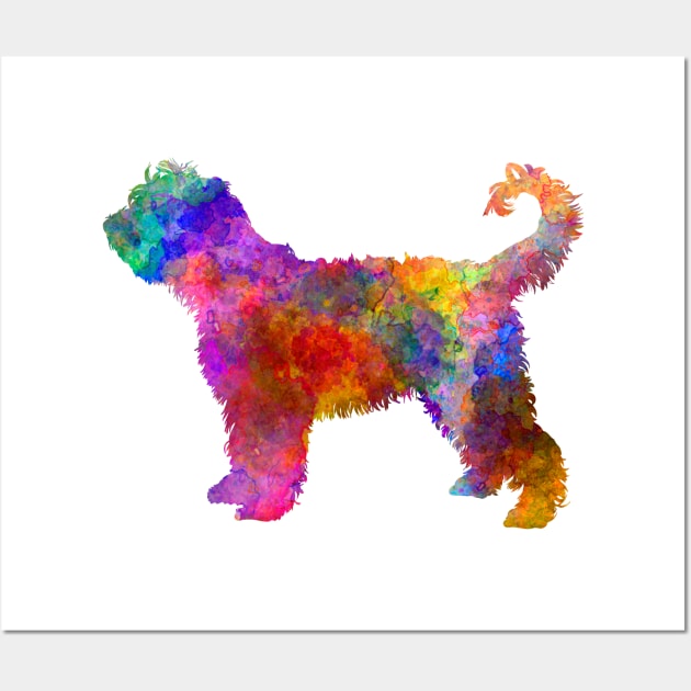 French Water Dog in watercolor Wall Art by PaulrommerArt